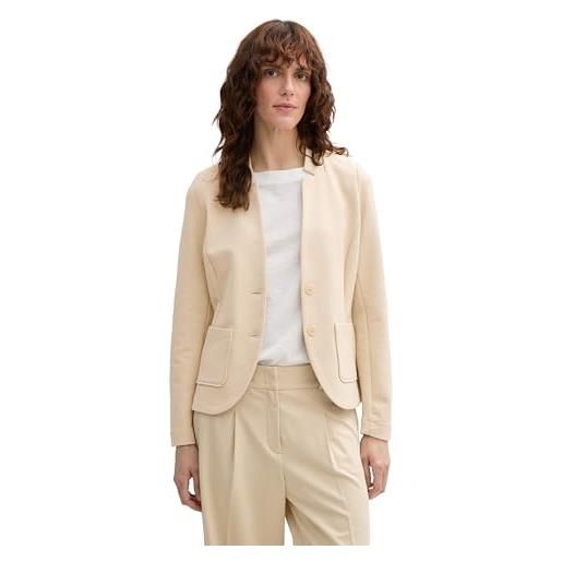 TOM TAILOR 1038703 basic ottoman blazer con tasche, 15116-bright rose, l donna