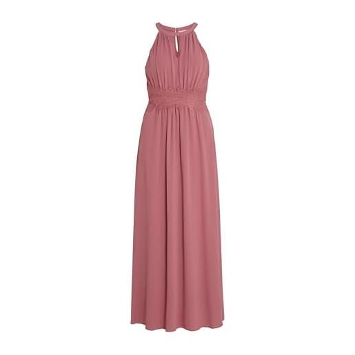 Vila vimilina - girocollo maxi dress - noos, cabernet/dettaglio: elastico, 42