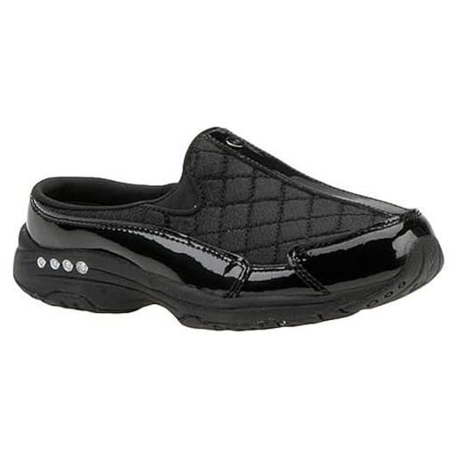 Easy Spirit traveltime12, ciabatte donna, vernice nera e argento, 37.5 eu