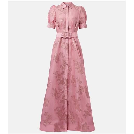 Rebecca Vallance abito lungo benette in broccato