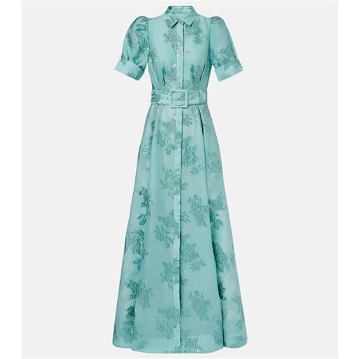 Rebecca Vallance abito lungo benette in broccato