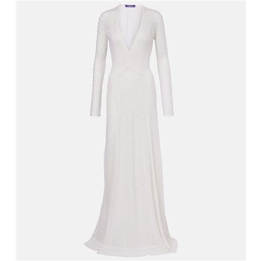 Ralph Lauren Collection abito lungo in maglia di seta e cashmere