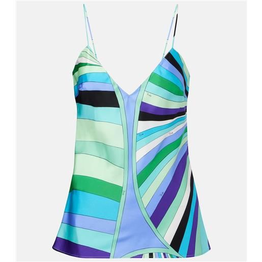 Pucci camisole iride in raso di seta