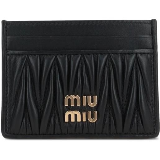 Miu Miu portacarte con applicazione - nero