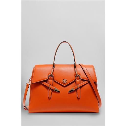Secret Pon Pon borsa a spalla yalis large in pelle arancione