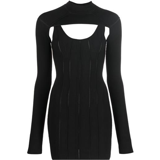Roberto Cavalli abito corto a coste - nero