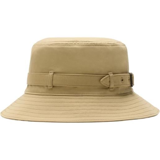 Burberry cappello bucket in gabardine - toni neutri