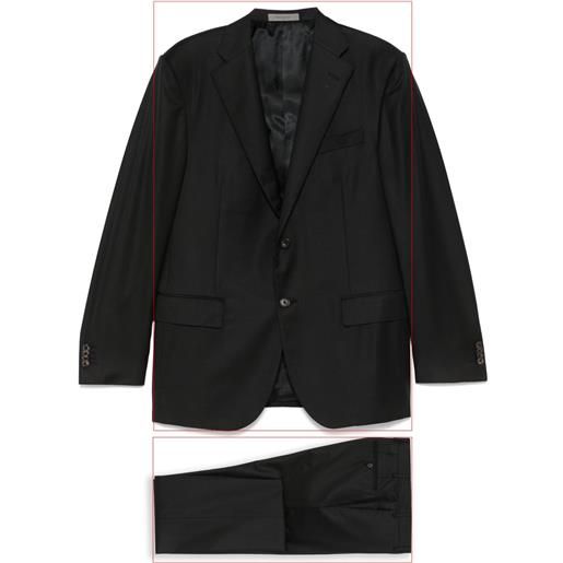 Corneliani giacca da abito monopetto in misto lana vergine - nero