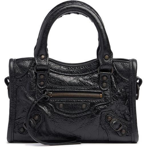 BALENCIAGA borsa a spalla nano le city in pelle