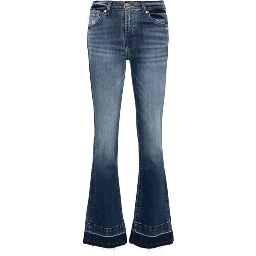 7 For All Mankind jeans tailorless svasati con vita media - blu