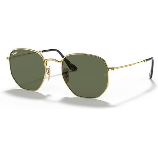 Ray - Ban unisex rb3548n hexagonal 001 occhiali da sole metallo oro g15 geometrica normale 51 mm