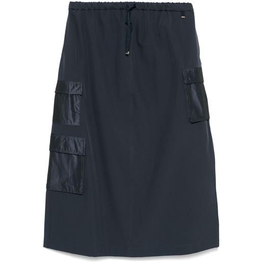 Herno gonna midi con coulisse - blu
