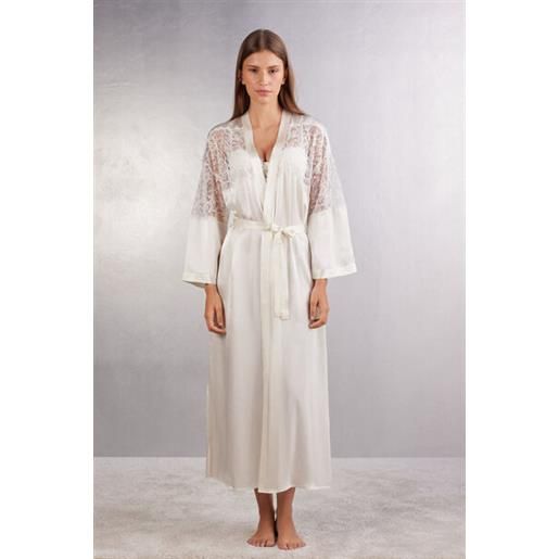Intimissimi vestaglia lunga seta her beauty avorio