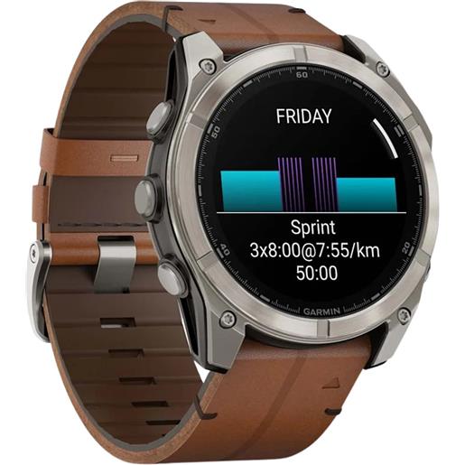 GARMIN fenix 8 sapphire titanio titanium & chestnut smartwatch multisport