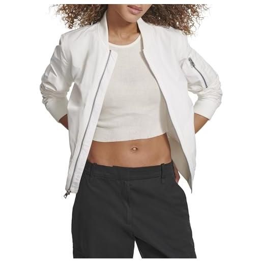 Levi's women's poly bomber jacket with contrast zipper pockets