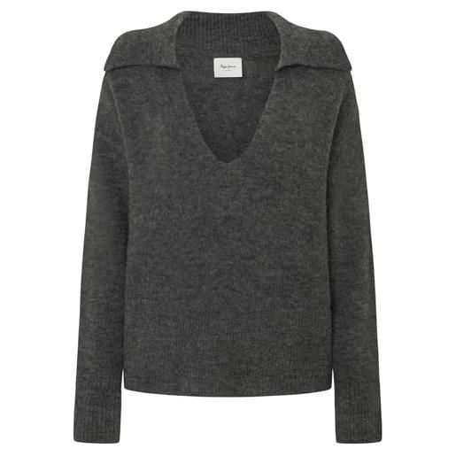 Pepe Jeans irma polo maglieria, grigio (grigio scuro marl), l donna