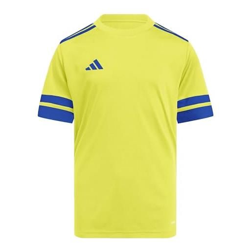 adidas mixte enfant squadra25 jersey short sleeve kids, black/team grey four/pure ruby, 13-14 years