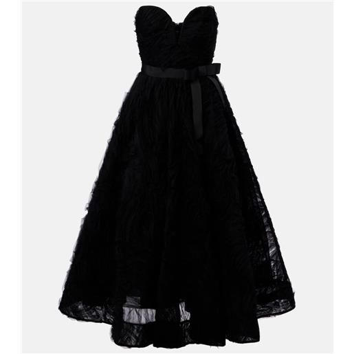 Rebecca Vallance abito midi willow in tulle