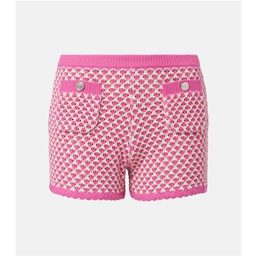 Versace shorts in crochet di misto cotone