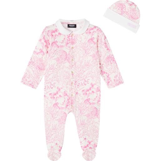 Versace Kids baby - set regalo con tutina e berretto in misto cotone