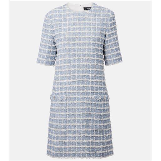 Versace abito corto in tweed di misto cotone