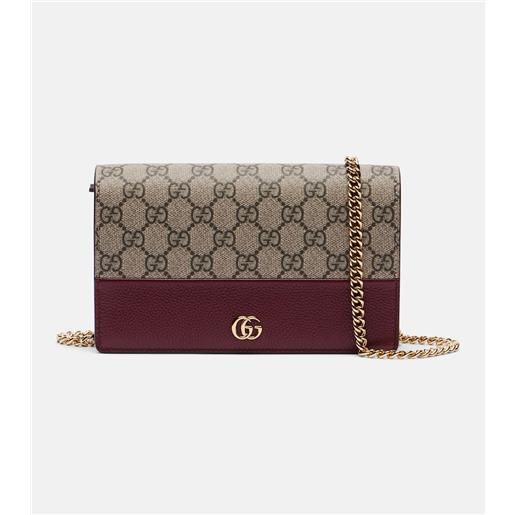 Gucci portafoglio gg marmont petite con catena
