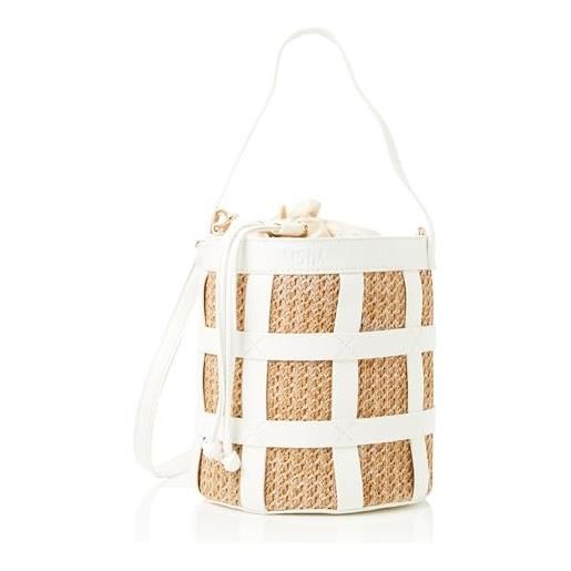 Borsa A Tracolla Donna In Neoprene Intrecciato A Mano - Secchiello Con Pochette Abbinata - 3