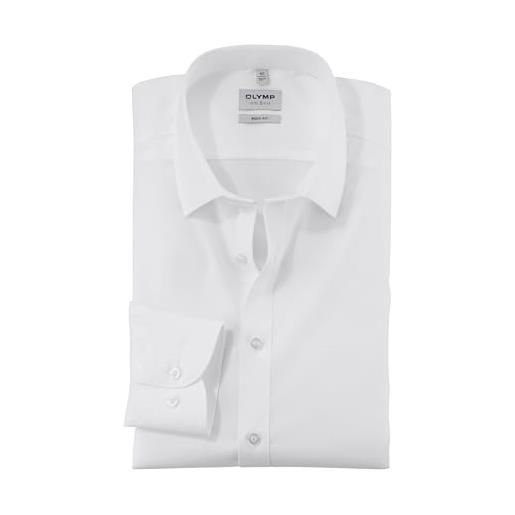 Olymp Level Five Camicia Uomo Maniche Lunghe Body Fit - Hellbeige 20,40 - Twill Con Colletto New York Kent