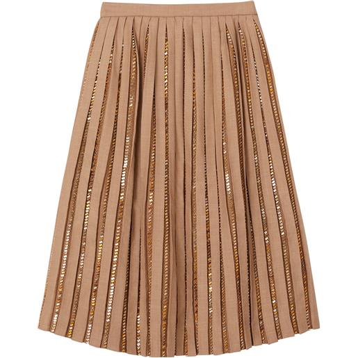 Burberry gonna con cristalli - toni neutri
