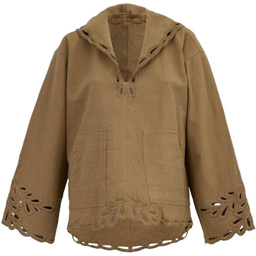 MARANT ÉTOILE top solvi in cotone - marrone