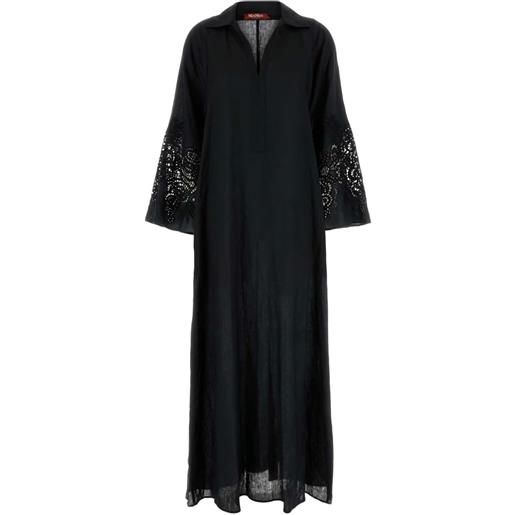 Max Mara abito strano in lino - nero