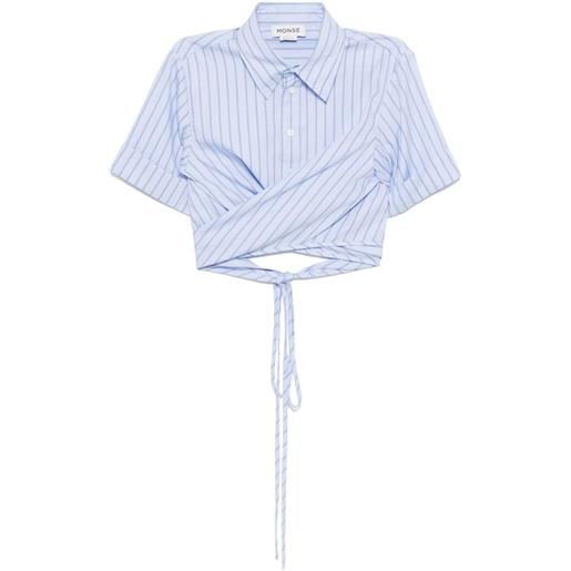 Monse camicia crop a portafoglio - blu