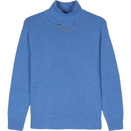 MOSCHINO JEANS maglione con decorazione - blu