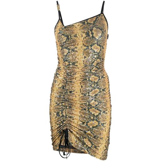 GCDS abito corto con stampa - giallo