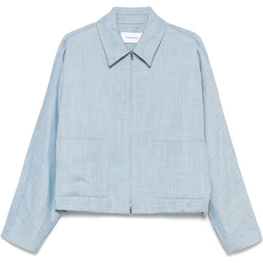 Ferragamo bomber crop - blu