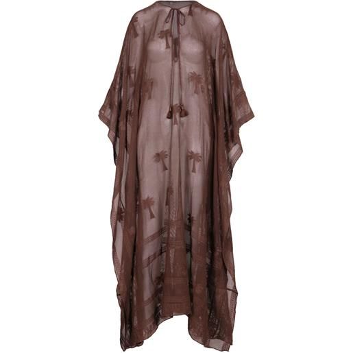 Johanna Ortiz copricostume semi trasparente - marrone