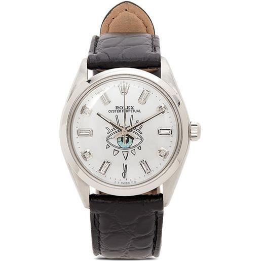 Jacquie Aiche orologio con occhio di coccodrillo - bianco