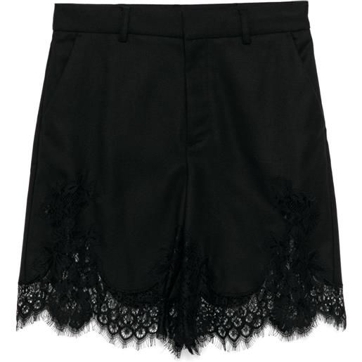 Monse shorts sartoriali con dettaglio in pizzo - nero