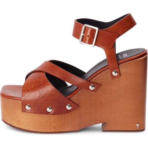 AMI PARIS sandali in pelle con platform 120mm