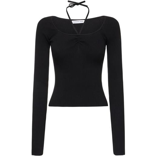 DESIGNERS REMIX top taliana in misto cotone a costine