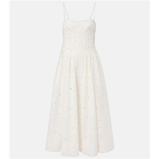 Simkhai abito midi kittiya in sangallo di cotone