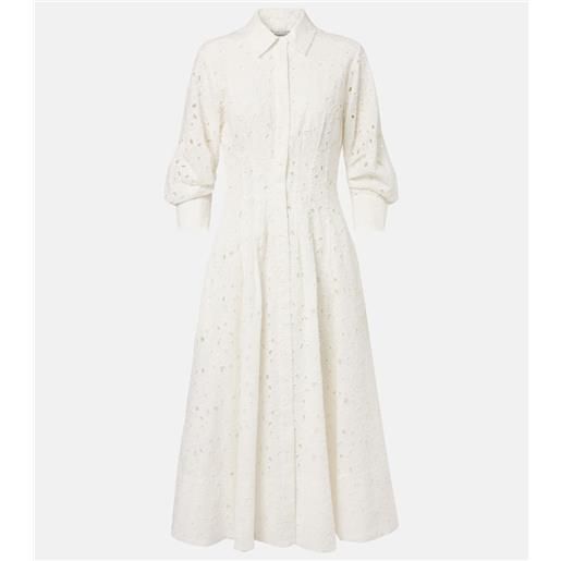 Simkhai abito midi jazz in sangallo di cotone