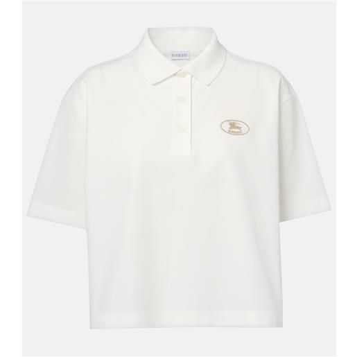 Burberry polo in cotone con logo