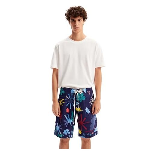Desigual bañador_calipso pantaloncini da bordo, blu, s uomo