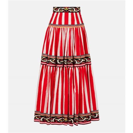 Dolce&Gabbana gonna lunga taormina in cotone a righe