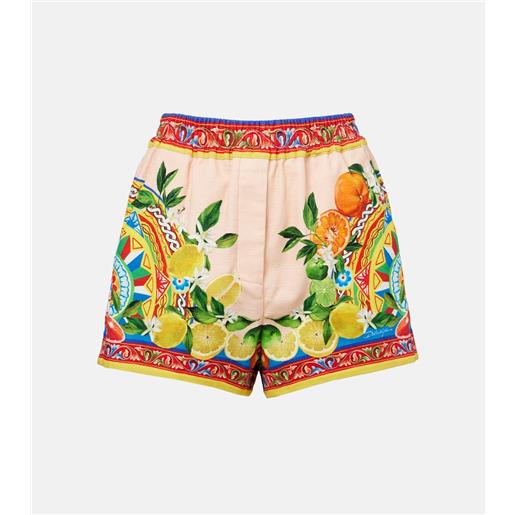 Dolce&Gabbana shorts taormina in cotone con stampa
