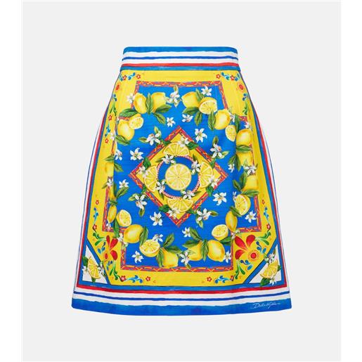 Dolce&Gabbana minigonna in misto cotone con stampa