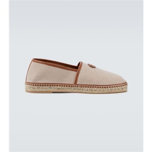 Valentino Garavani espadrillas vlogo in canvas con pelle