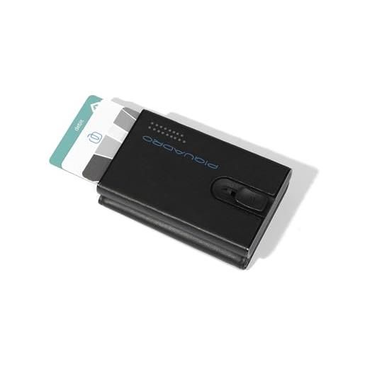 PIQUADRO compact wallet porta monete con sliding system pc6565b3 colore nero n