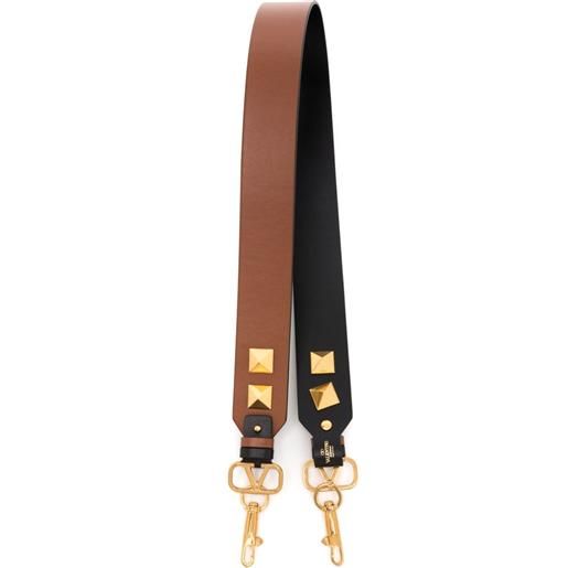 Valentino Garavani tracolla reversibile rockstud - marrone